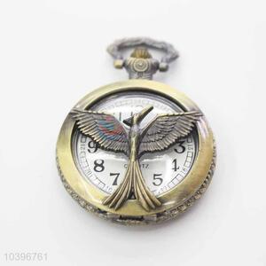 Eagle Quartz Movement Skeleton Pocket Watch