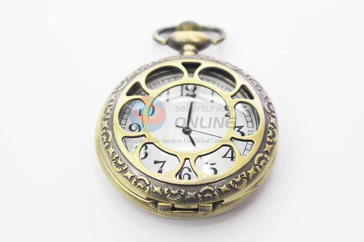 Quartz Movement Skeleton Pocket Watch