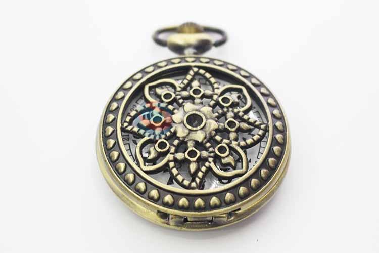 Quartz Movement Skeleton Pocket Watch