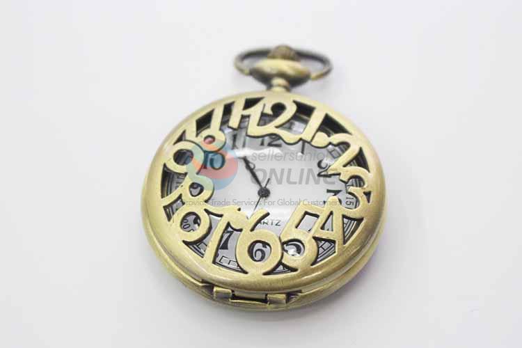 Quartz Movement Skeleton Pocket Watch