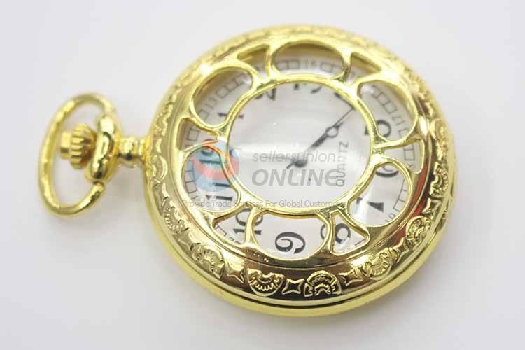 Quartz Movement Skeleton Pocket Watch