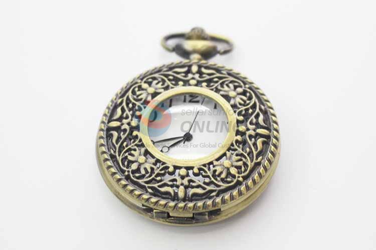 Quartz Movement Skeleton Pocket Watch