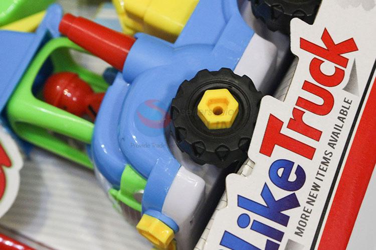 Hot sell intelligence DIY cheap plastic toys dump truck for kids