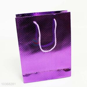 Best selling purple paper gift bag,18*24*7cm