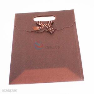 Good quality paper bowknot gift bag,26*19*9cm