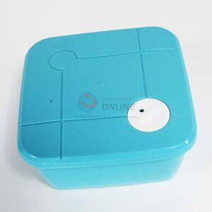 Good quality blue plastic preservation box,16*16*8cm