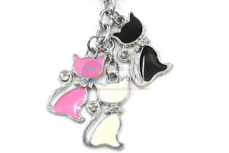 Pretty Cat Shape Zinc Alloy Key Ring Cheap Keychain