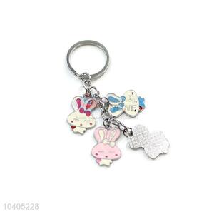 Wholesale Cute Rabbit Shape Zinc Alloy Key Chain