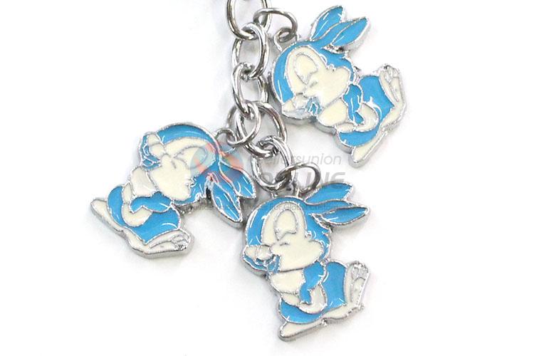 Hot Sale Cute Rabbit Shape Zinc Alloy Keychain