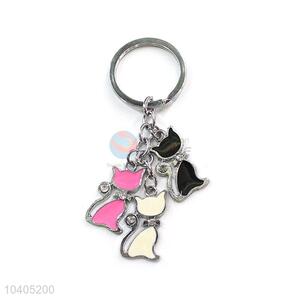 Pretty Cat Shape Zinc Alloy Key Ring Cheap Keychain