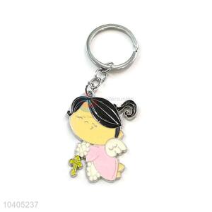 Lovely Girl Shape Zinc Alloy Key Ring Cheap Keychain