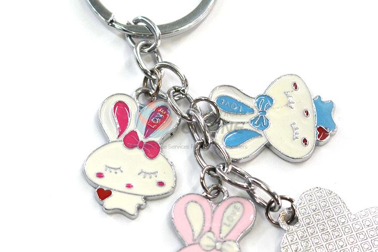 Wholesale Cute Rabbit Shape Zinc Alloy Key Chain