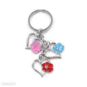 Popular Heart Shape Key Ring Colorful Keychain