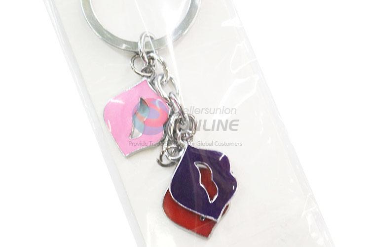 High Quality Lip Shape Zinc Alloy Key Chain