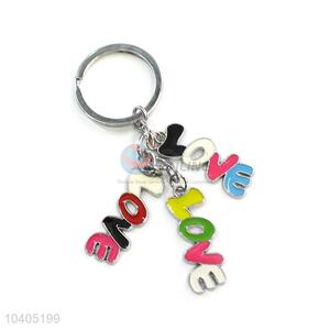 Custom Colorful Love Letter Zinc Alloy Keychain