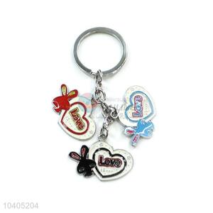 New Design Zinc Alloy Keychain Heart Shape Key Ring