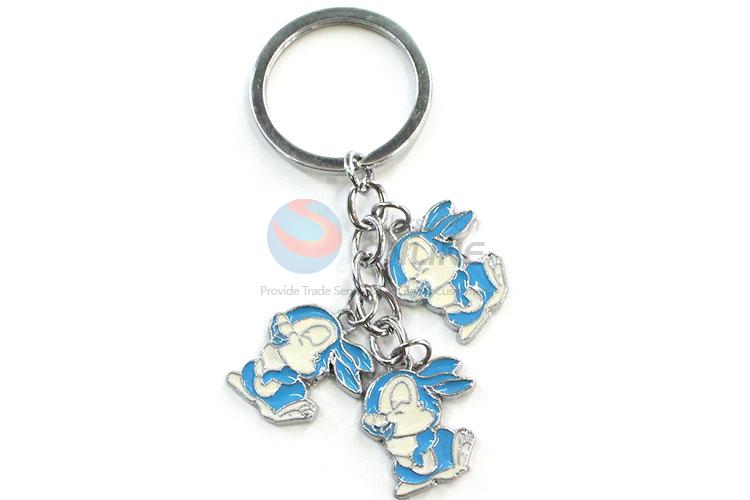 Hot Sale Cute Rabbit Shape Zinc Alloy Keychain