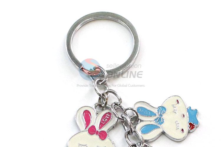 Wholesale Cute Rabbit Shape Zinc Alloy Key Chain