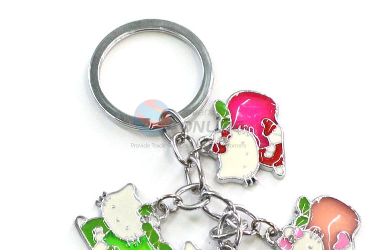 Cheap Cartoon Cat Shape Zinc Alloy Key Chain