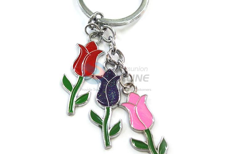 Newest Rose Shape Zinc Alloy Key Chain Best Key Ring