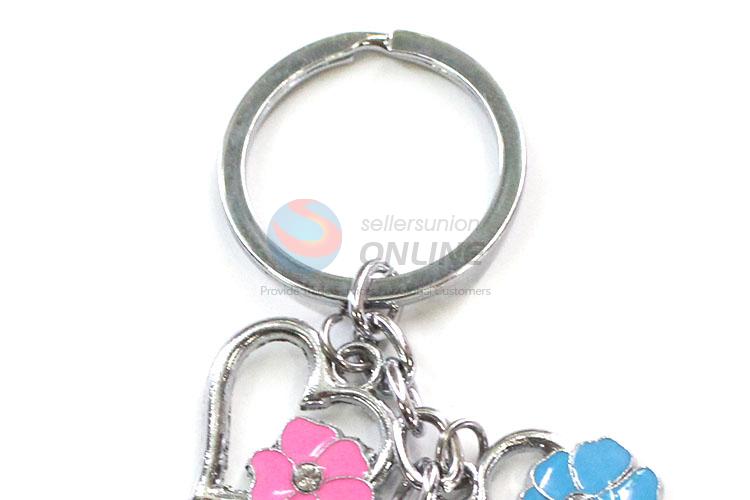 Popular Heart Shape Key Ring Colorful Keychain