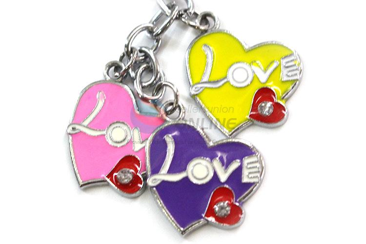 Best Selling Colorful Heart Shape Key Ring Best Keychain