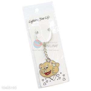 Fashion Cartoon Pig Shape Zinc Alloy Key Chain