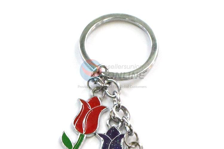 Newest Rose Shape Zinc Alloy Key Chain Best Key Ring