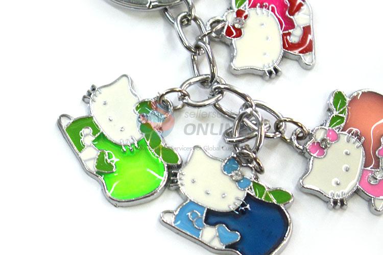 Cheap Cartoon Cat Shape Zinc Alloy Key Chain