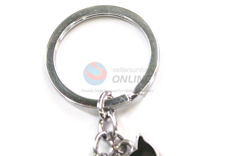 Pretty Cat Shape Zinc Alloy Key Ring Cheap Keychain