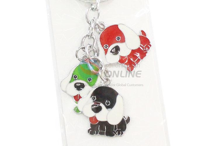 Cute Design Colorful Dog Shape Key Chain Key Ring