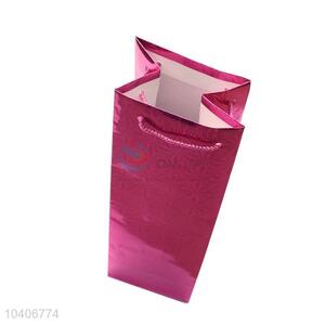 Factory promotional price laser laminated wine bags with handles