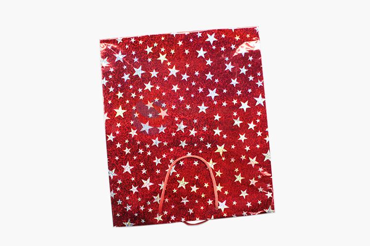 Fancy design hot selling laser laminated gift bags with handles