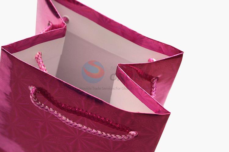 Factory promotional price laser laminated wine bags with handles