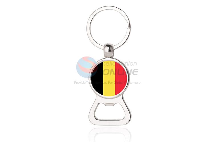 National Flag Round Metal Key Chain/Key Ring