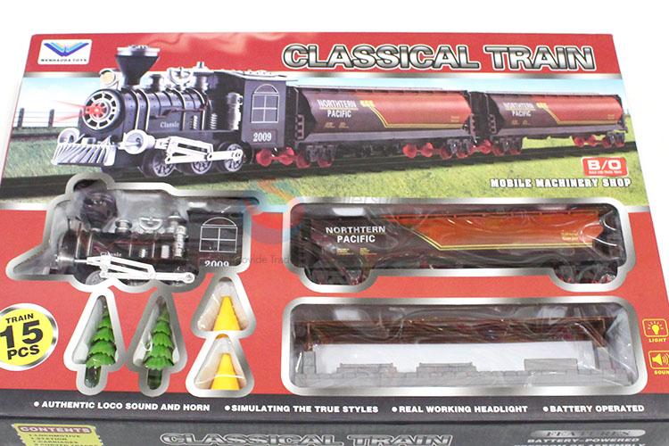 High Quality Classical Electric Rail Train Plastic Toys Car