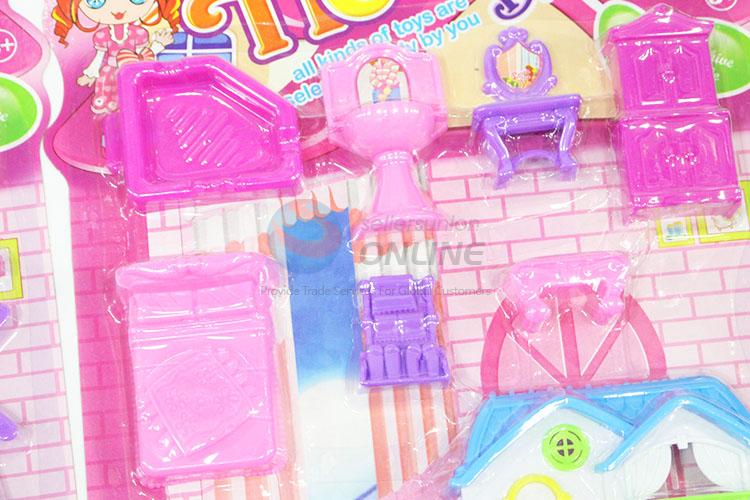 New Arrival Girl Plastic Villa Toy Furniture Set