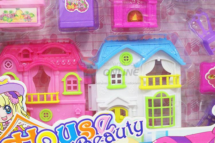 Hot Sale Plastic Mini Doll House Play Set