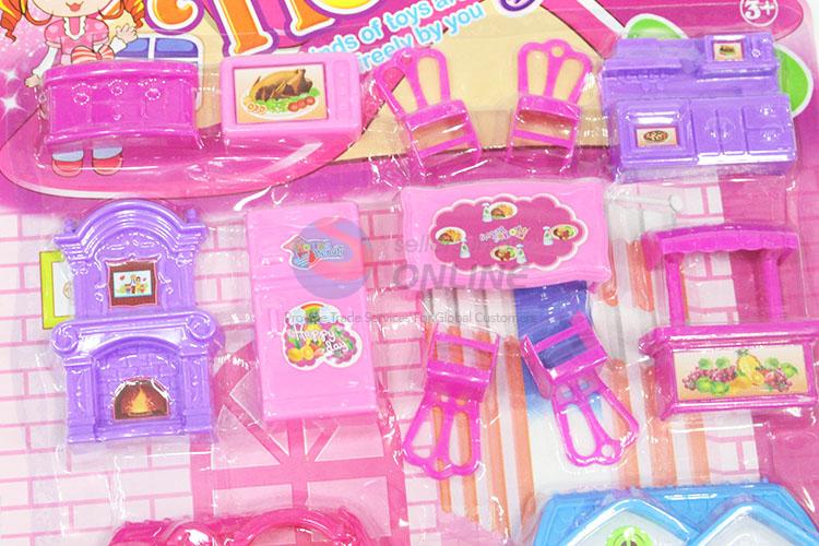 Girl Plastic Villa Toy Furniture Set with Low Price