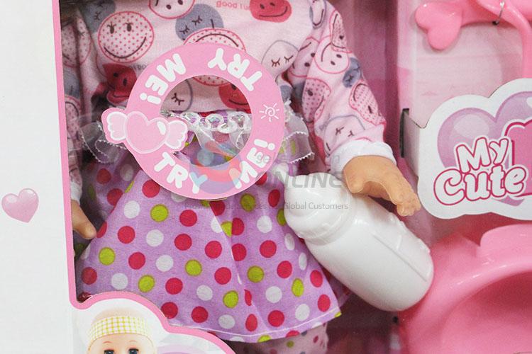 Popular Promotion Girls Pretend Play Take Care Baby Doll Lifelike Baby Toy