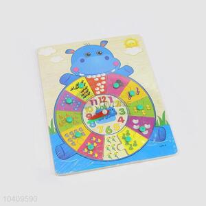 Hippo Clock Wooden Puzzles Set