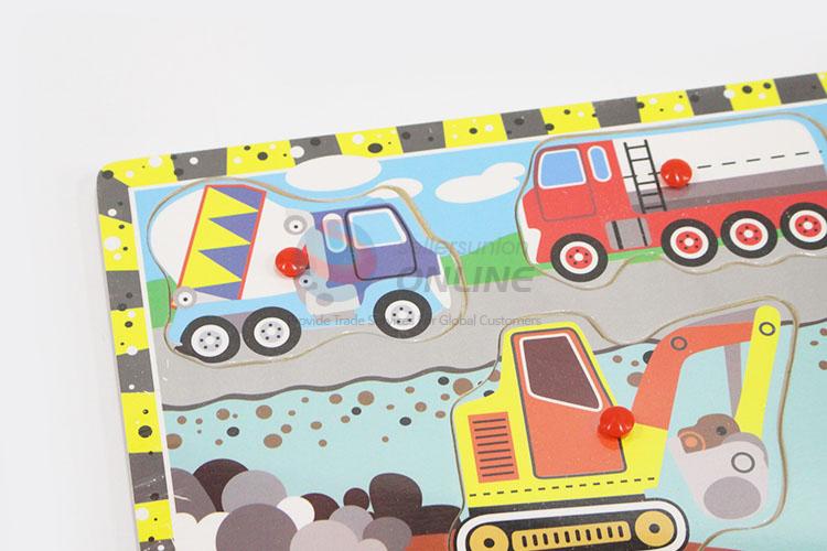 Wholesale Construction Vehicles Wooden Puzzles Set