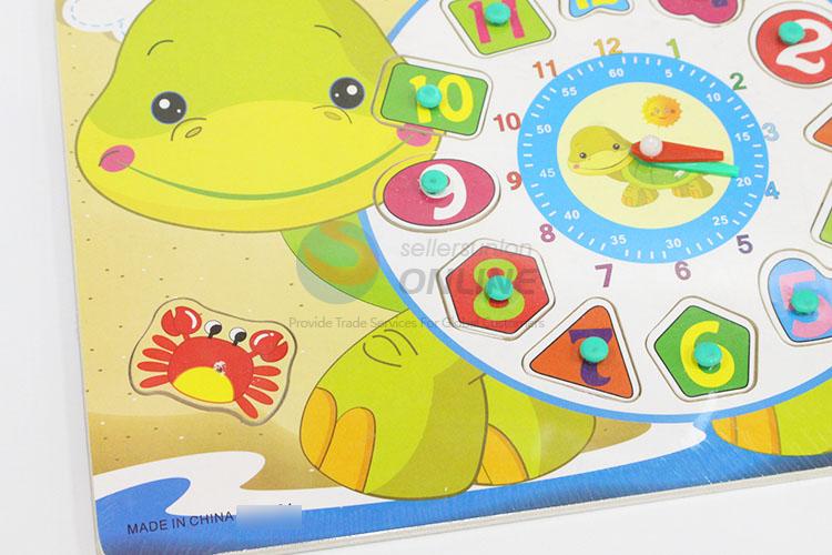 Turtle Clock Wooden Puzzles Set For Promotion