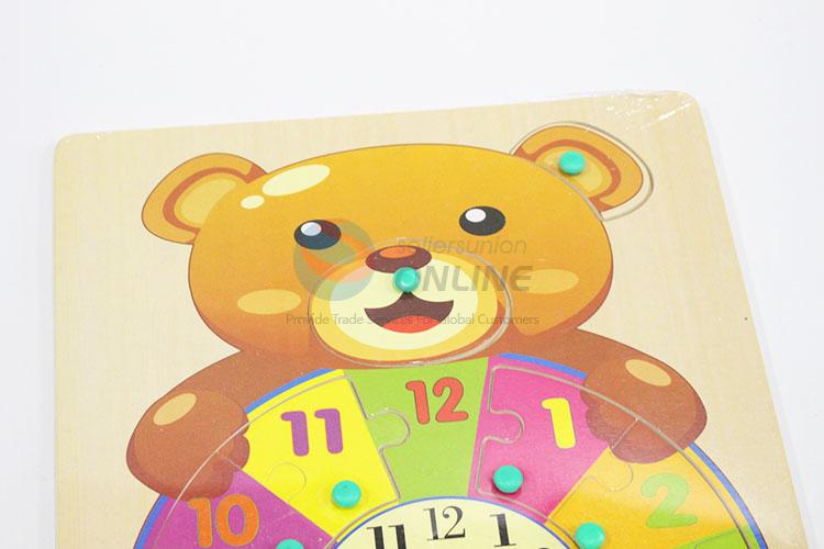 Bear Clock Wooden Puzzles Set