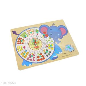 Elephant Clock Wooden Puzzles Set