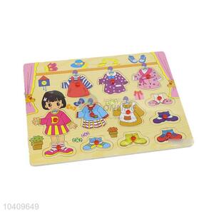 Girls Pattern Wooden Puzzles Set