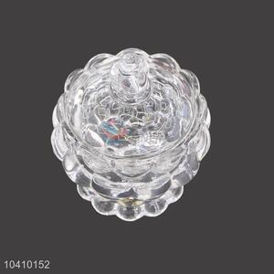 Transparent crystal glass candy jar for home decoration