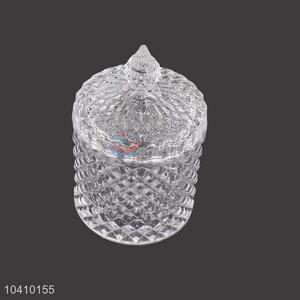 Home Decorative Glass Candy Jar Crystal Glass Jar