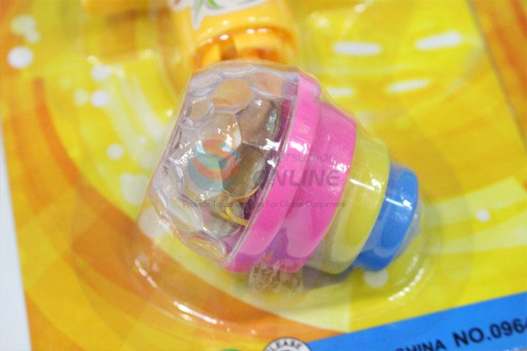 Fashion Design Kids Plastic Flash Space Gyro Spinning Top Peg-Top