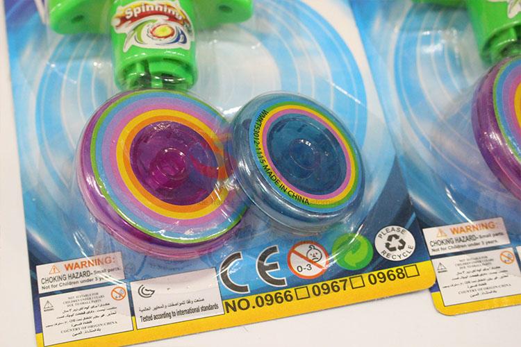 Factory Sale Kids Plastic Flash Space Gyro Spinning Top Peg-Top